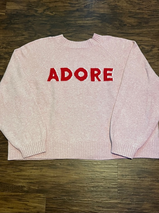 Old Navy Sweaters - SoSoft Loose Crew-Neck Graphic Sweater Adore- Pink Size XXL